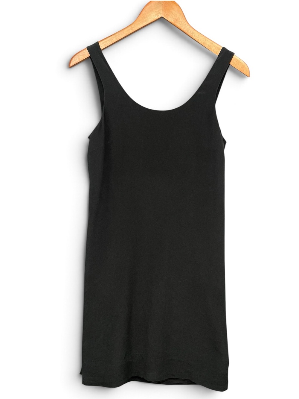 Madewell Scoop‑Neck Tank Dress with Back Tie Black Size XS